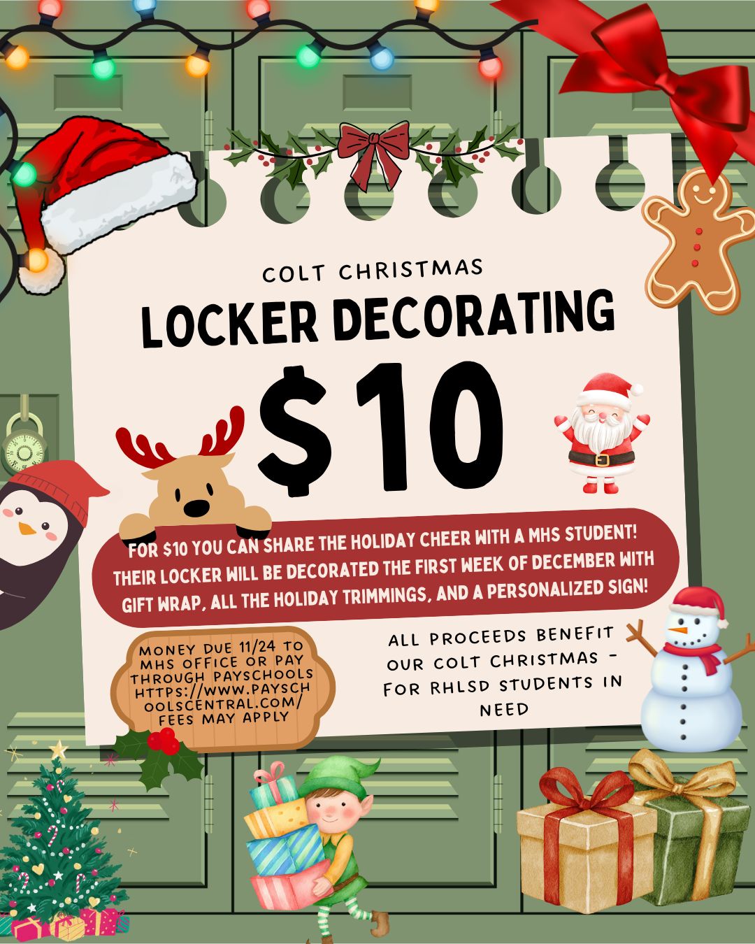 Christmas Locker Decoration